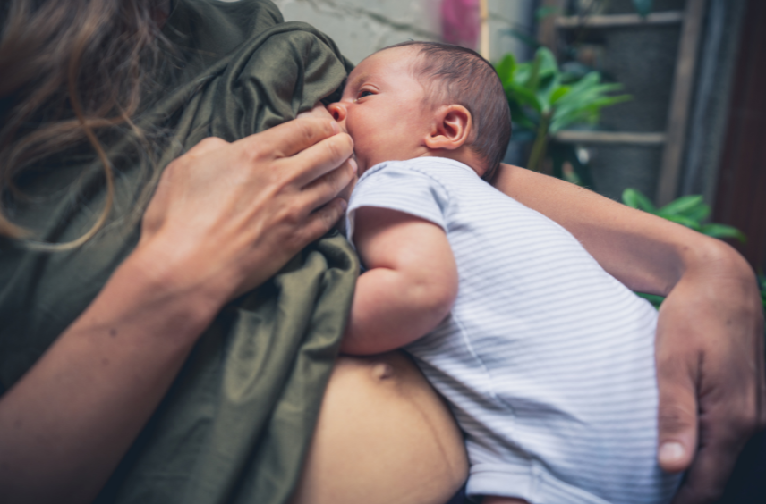 laid back breastfeeding